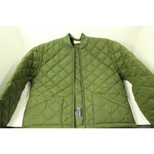 Butwin Minneapolis Vintage Green Diamond Quilt Pattern Puff Jacket Size 40